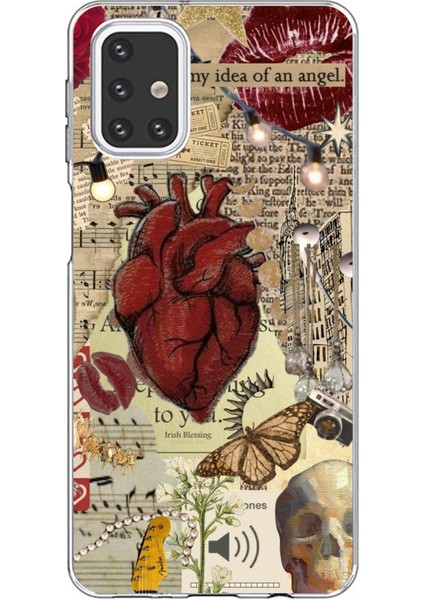 Samsung Galaxy M31S Uyumlu Vampire Diaries Vintage Baskılı Silikon Kılıf