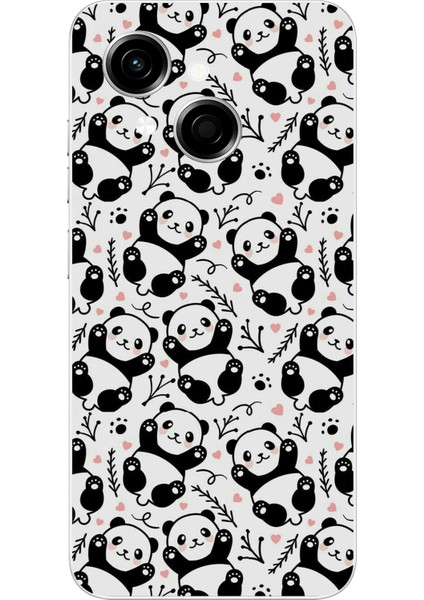 Tecno Spark Go 1 Uyumlu Minik Pandalar Baskılı Silikon Kılıf
