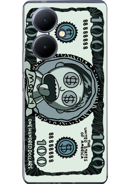 Vivo V29 Lite Uyumlu Morty Dolar Baskılı Silikon Kılıf