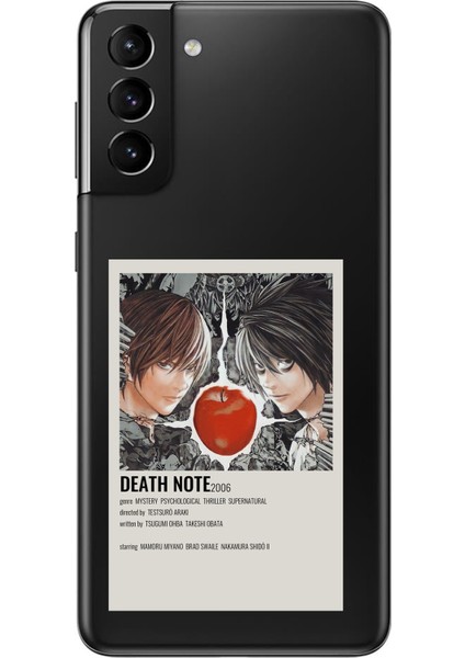 Samsung Galaxy S21 Plus Uyumlu Death Note Poster Tasarımlı Baskılı Silikon Kılıf