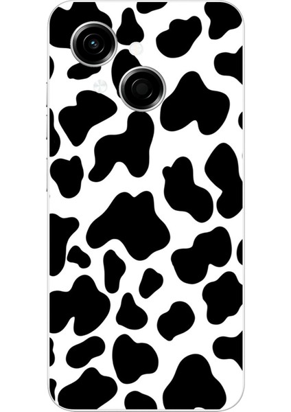 Tecno Spark Go 1 Uyumlu Inek Desenli Tasarımlı Baskılı Silikon Kılıf
