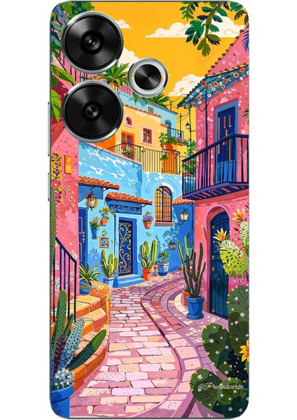 Poco F6 Uyumlu Renkli Sanat Sokak Silikon Kılıf