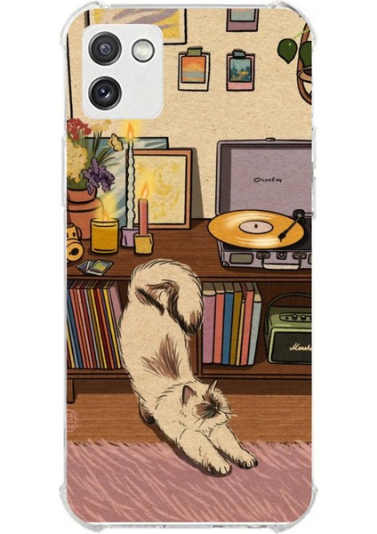 Samsung Galaxy A03 Uyumlu Nostaljik Köpek Tasarımlı Baskılı Silikon Kılıf