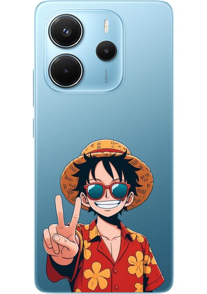 Redmi Note 14 4g Uyumlu Monkey D. Luffy Tasarımlı Baskılı Silikon Kılıf