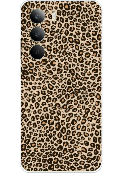 Realme C75 Uyumlu Leopar Tasarımlı Baskılı Silikon Kılıf