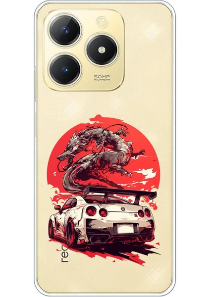 Realme C61 Uyumlu Gtr Ejderha Tasarımlı Baskılı Silikon Kılıf