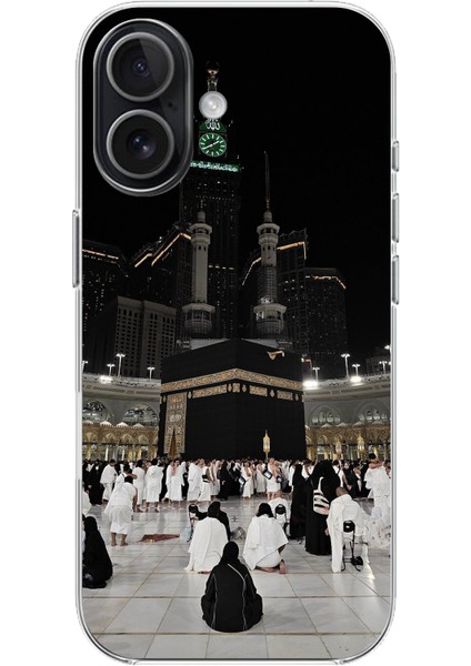iPhone 17 Uyumlu Kabe Umre Baskılı Silikon Kılıf
