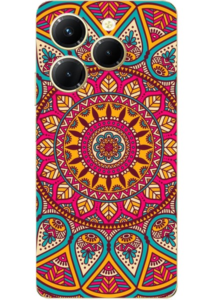 Tecno Spark 20 Pro Uyumlu Mandala Baskılı Silikon Kılıf
