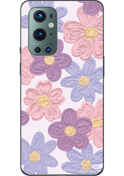 Oneplus 9 Pro Uyumlu Renkli Papatyalar Sulu Boya Baskılı Silikon Kılıf