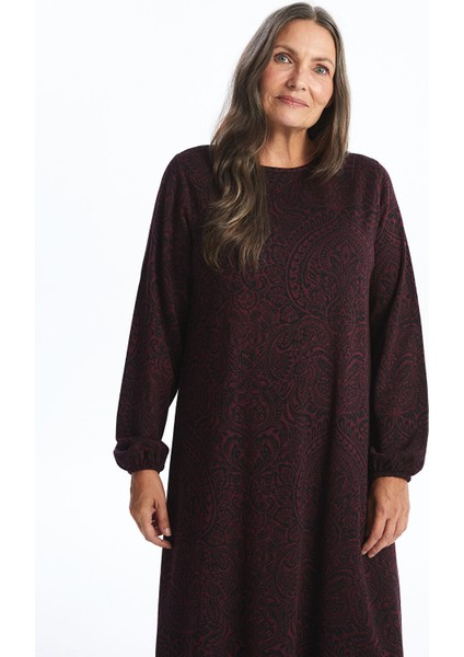 Yeni Sezon Bisiklet Yaka Desenli Elbise fiyatları