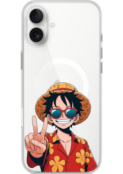 iPhone 16 Plus Uyumlu Monkey D. Luffy Tasarımlı Baskılı Silikon Kılıf