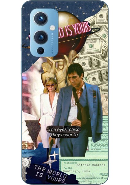 Oneplus 9 Uyumlu Elvira Hancock & Tony Montana Tasarımlı Baskılı Silikon Kılıf