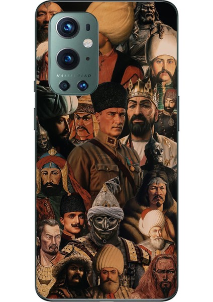 Oneplus 9 Pro Uyumlu Türk Büyükleri Kolaj Baskılı Silikon Kılıf