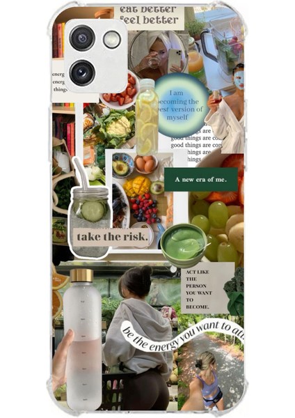 Samsung Galaxy A03 Uyumlu Sağlıklı Yaşam Diyet Motivasyon Baskılı Silikon Kılıf