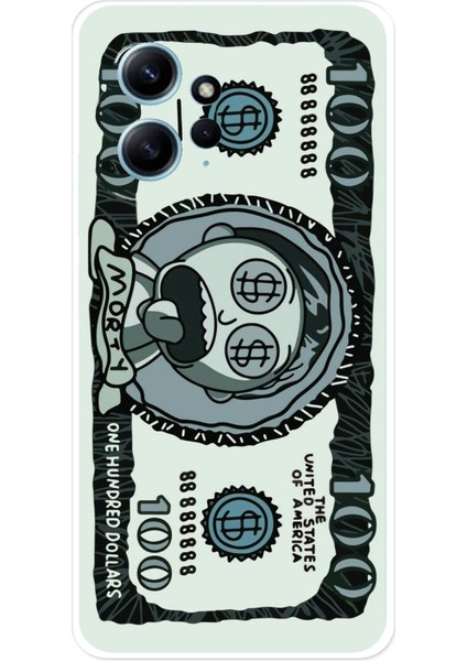 Redmi Note 12 4g Uyumlu Morty Dolar Baskılı Silikon Kılıf