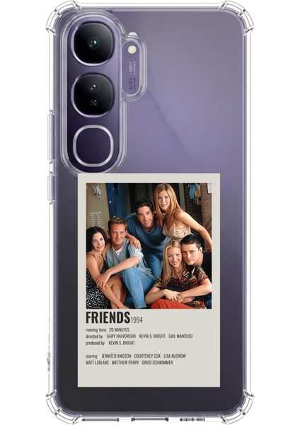 Vivo V40 Lite Uyumlu Friends Mini Poster Tasarımlı Baskılı Silikon Kılıf