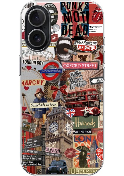 iPhone 17 Uyumlu Londra Baskılı Silikon Kılıf