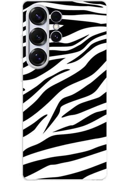 Samsung Galaxy S25 Ultra Uyumlu Zebra Tasarımlı Baskılı Silikon Kılıf