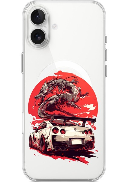 iPhone 16 Plus Uyumlu Gtr Ejderha Tasarımlı Baskılı Silikon Kılıf