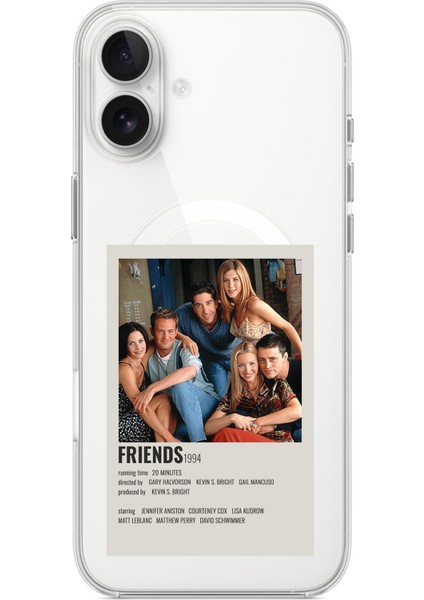 iPhone 16 Plus Uyumlu Friends Mini Poster Tasarımlı Baskılı Silikon Kılıf