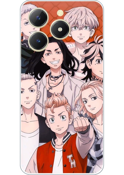 Realme C61 Uyumlu Tokyo Revengers Karakterler Baskılı Silikon Kılıf