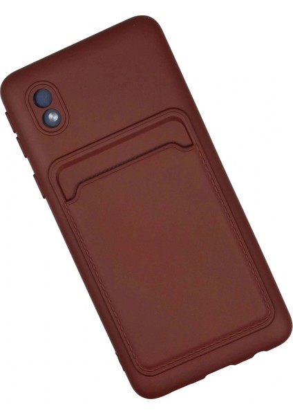 Samsung Galaxy A01 Core Kılıf Kelvin Kartvizitli Silikon - Bordo fiyatları