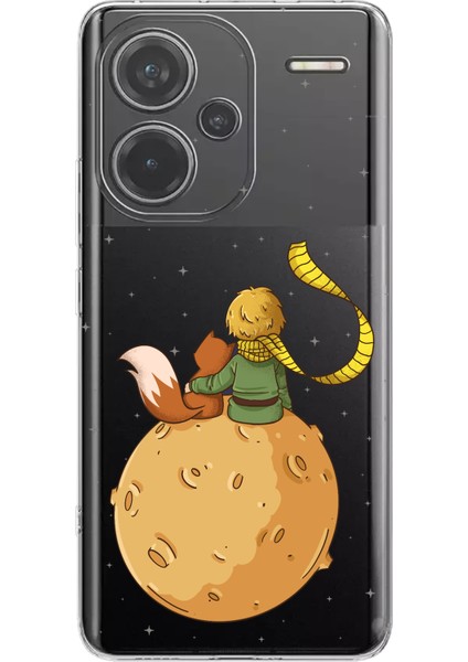 Redmi Note 13 Pro Plus 5g Uyumlu Küçük Prens Gezegen Boa Tasarımlı Baskılı Silikon Kılıf
