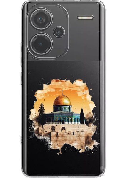 Redmi Note 13 Pro Plus 5g Uyumlu Mescid-I Aksa Tasarımlı Baskılı Silikon Kılıf