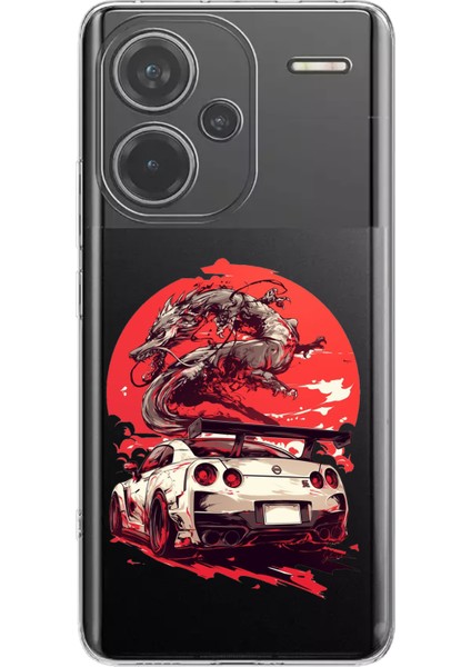 Redmi Note 13 Pro Plus 5g Uyumlu Gtr Ejderha Tasarımlı Baskılı Silikon Kılıf