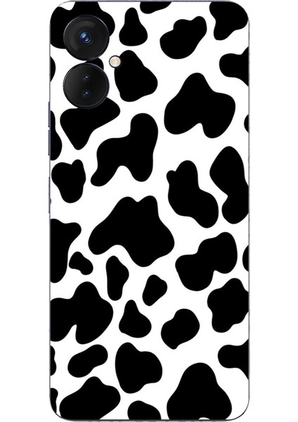 Tecno Spark 9 Pro Uyumlu Inek Desenli Tasarımlı Baskılı Silikon Kılıf