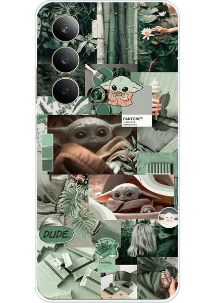 Realme C75 Uyumlu Yoda Kolaj Baskılı Silikon Kılıf