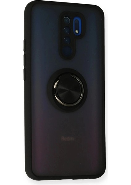 Xiaomi Redmi 9 Kılıf Montreal Yüzüklü Silikon Kapak - Siyah fiyatları
