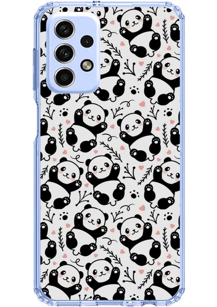Samsung Galaxy A33 Uyumlu Minik Pandalar Baskılı Silikon Kılıf