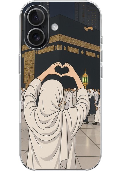iPhone 17 Uyumlu Kabe Aşkı Baskılı Silikon Kılıf