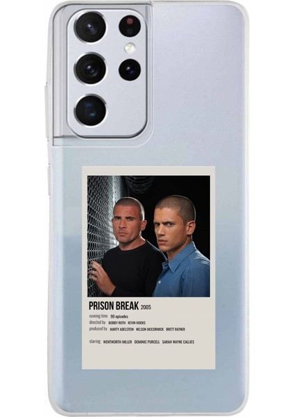 Samsung Galaxy S21 Ultra Uyumlu Prison Break Tasarımlı Baskılı Silikon Kılıf