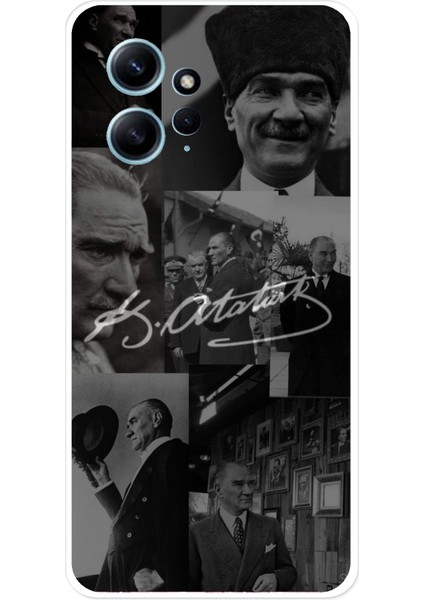 Redmi Note 12 4g Uyumlu Kemal Atatürk Imza Baskılı Silikon Kılıf