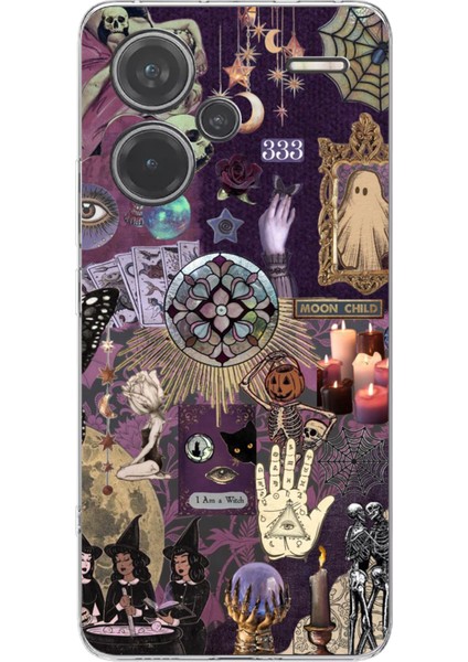 Redmi Note 13 Pro Plus 5g Uyumlu Hallowen Cadılar Astroloji Baskılı Silikon Kılıf
