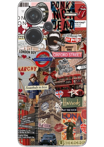 Redmi Note 13 Pro Plus 5g Uyumlu Londra Baskılı Silikon Kılıf