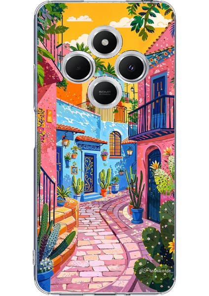 Redmi 14C Uyumlu Renkli Sanat Sokak Silikon Kılıf