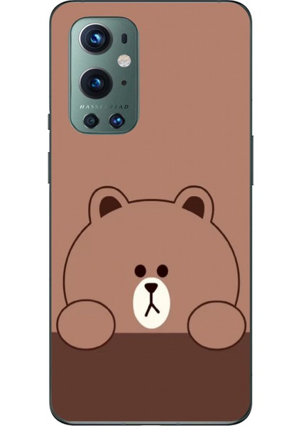 Oneplus 9 Pro Uyumlu Kahverengi Ayı Tasarımlı Baskılı Silikon Kılıf