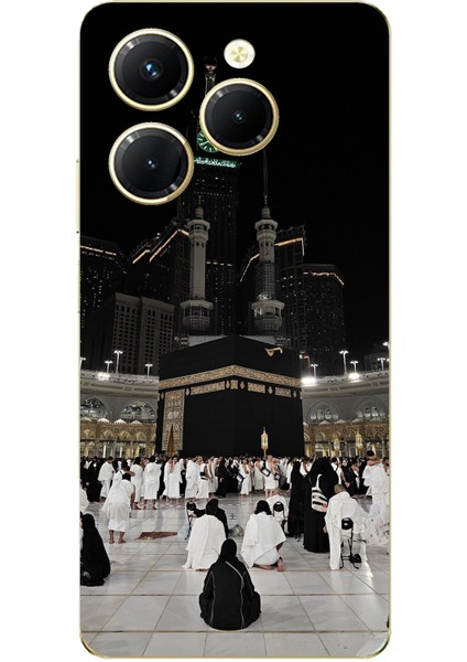 Tecno Spark 20 Pro Uyumlu Kabe Umre Baskılı Silikon Kılıf