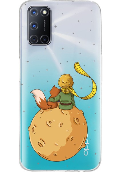 Oppo A52-A72-A92 Uyumlu Küçük Prens Gezegen Boa Tasarımlı Baskılı Silikon Kılıf