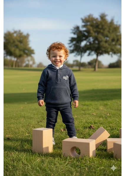 Erkek Çocuk Sweatshirtlü Gömlekli Pantolonlu 3'lü Takım fiyatları