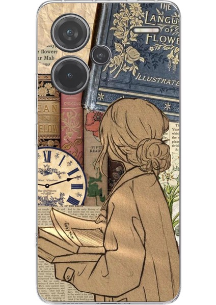 Redmi Note 13 Pro Plus 5g Uyumlu Retro Gazete Kadın Tasarımlı Baskılı Silikon Kılıf