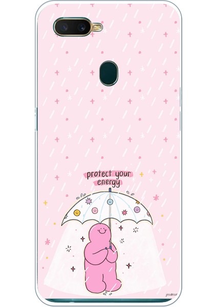 Oppo A5S-AX7-A12 Uyumlu Protect Your Energy Tasarımlı Baskılı Silikon Kılıf