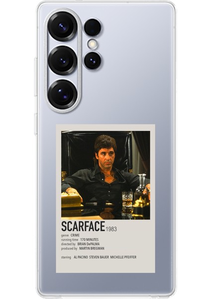 Samsung Galaxy S25 Ultra Uyumlu Scarface Mini Poster Tasarımlı Baskılı Silikon Kılıf