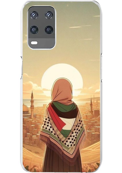 Oppo A54 Uyumlu Filistine Özgürlük Kız Baskılı Silikon Kılıf