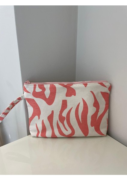 Gabardin Kumaştan Portföy Çanta-Nar Çiçeği Zebra Desen modelleri