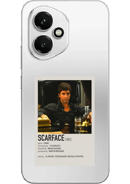 Honor 400 Uyumlu Scarface Mini Poster Tasarımlı Baskılı Silikon Kılıf