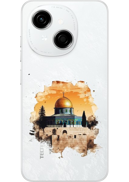 Tecno Spark Go 1 Uyumlu Mescid-I Aksa Tasarımlı Baskılı Silikon Kılıf